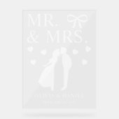 Mr. & Mrs. Personalized Wedding アクリルサイン (正面)