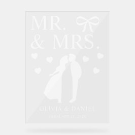 Mr. & Mrs. Personalized Wedding アクリルサイン