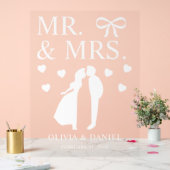 Mr. & Mrs. Personalized Wedding アクリルサイン (ウェディング)