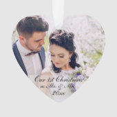 Mr. & Mrs. PhotoオーナメントWとしての初めてのクリスマス オーナメント (正面)