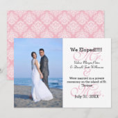 Mr.Mrs Pink We Eloped – 写真のお知らせ 案内状 (正面/裏面)