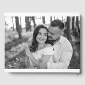 Mr. & Mrs. Script エレガント Photoモダン結婚の ゲストブック (裏面)