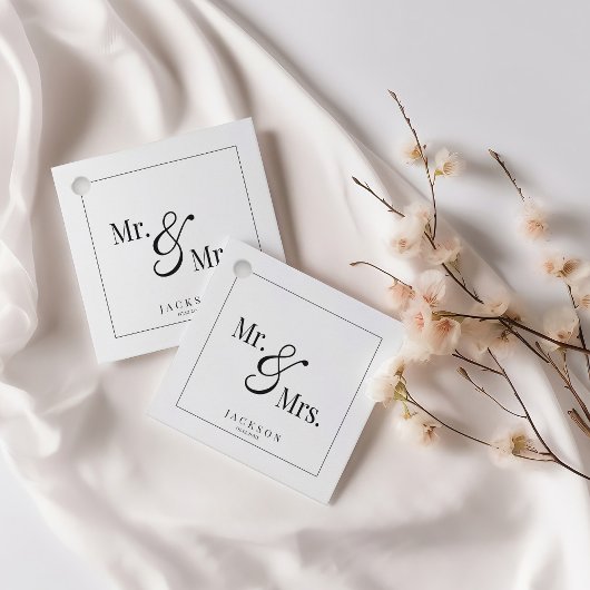 Mr. & Mrs. Scripty Black & White フェイバータグ