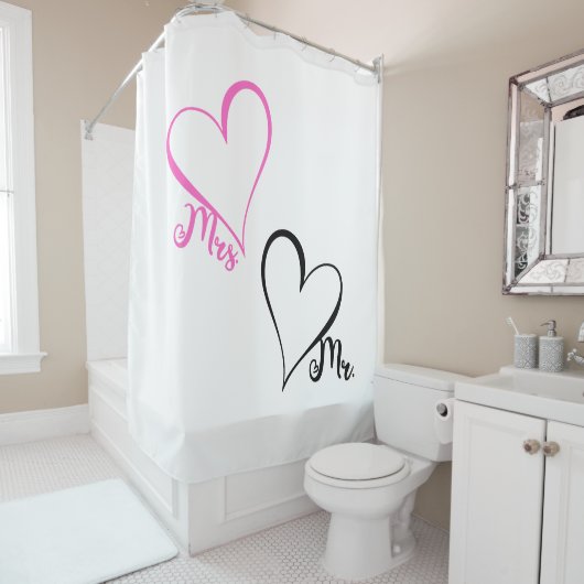 Mr. & Mrs. Shower Curtain シャワーカーテン (インサイチュ)