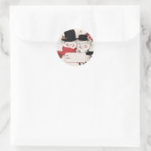 Mr. & Mrs. Snowman Personalized To and From ラウンドシール (バッグ)