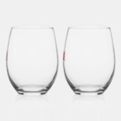  Mr. & Mrs. Stemless Wine Glasses ステムなしワイングラス (左)