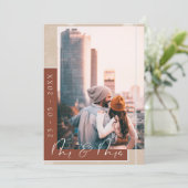 Mr. & Mrs. Terracottaタイポグラフィ台本写真 セーブザデート (スタンド正面)