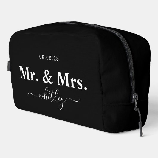 Mr. & Mrs. Toiletryバッグfor Couple (Black) ドップキット (右コーナー)