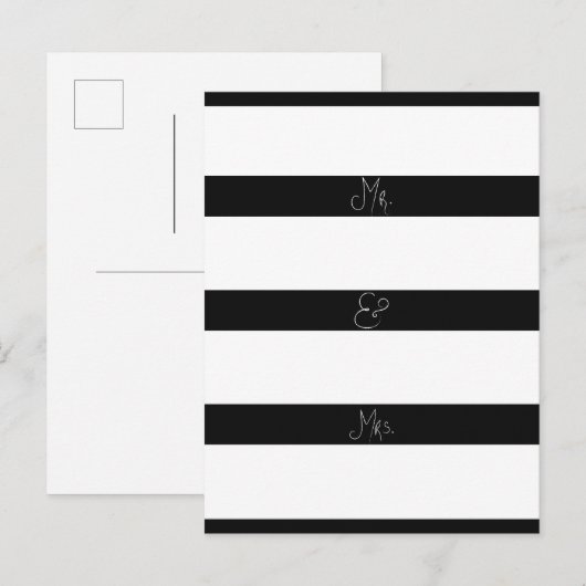 Mr. & Mrs. Wedding Congratulations Marriage Card ポストカード (正面/裏面)