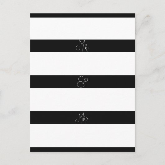 Mr. & Mrs. Wedding Congratulations Marriage Card ポストカード (正面)