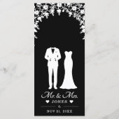 Mr & Mrs Wedding Dress Tuxedo Floral Arch メニュー (裏面)