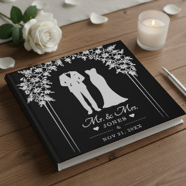 Mr & Mrs Wedding Dress Tuxedo Newlywed Couple ゲストブック