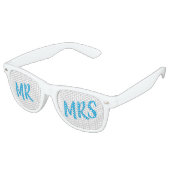 Mr & Mrs Wedding Party Glasses レトロサングラス (アングル)