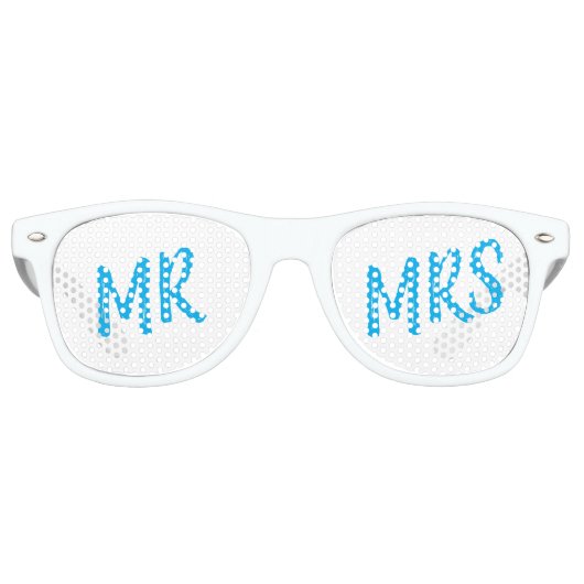 Mr & Mrs Wedding Party Glasses レトロサングラス (正面)
