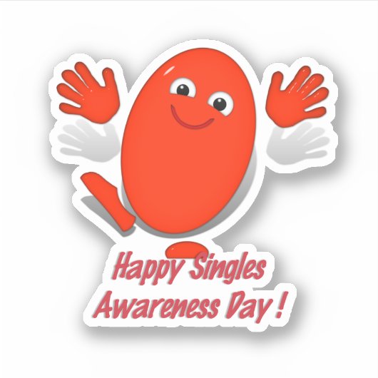 Mr. (Ms.) Happy Singles Awareness Day シール (正面)