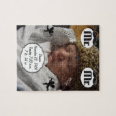 Mr.Mustache Lil Man男の赤ちゃん統計 ジグソーパズル (横)