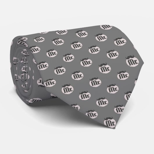 Mr. Mustache Retro Vintage Hipster Gifts ネクタイ (ロール)