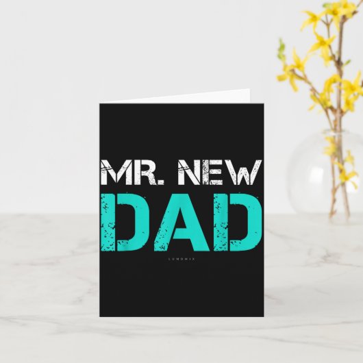 Mr. New Dad . Funny New Dad Tee Shirts  カード (黄色い花)