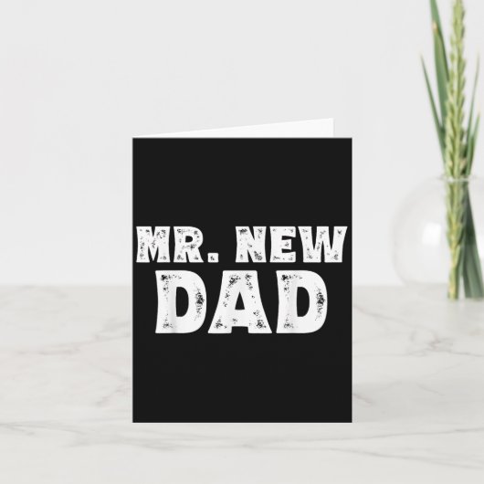 Mr. New Dad Funny New Father Quote Gift Dads  カード (正面)