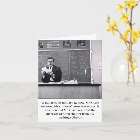 Mr. Olsen Teacher Retirement Congrats Card カード (黄色い花)