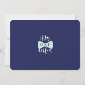 Mr. One derful Navy & Blue 1stバースデーフォト 招待状 (裏面)