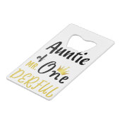 MR Onederfulのおもしろい第1期Tシャツの叔母 クレジットカード栓抜き (正面アングル)