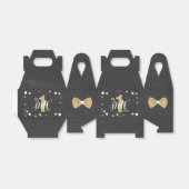 Mr Onederful誕生日お気に入りボックスボウタイブラック金ゴールド フェイバーボックス (折り畳みなし)