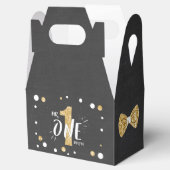 Mr Onederful誕生日お気に入りボックスボウタイブラック金ゴールド フェイバーボックス (オープン)