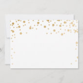 Mr. Onederful金ゴールド紙吹雪最初の誕生日写真 招待状 (裏面)