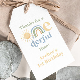 Mr. Onederful 1st誕生日クロップありがとうラベル ギフトタグ