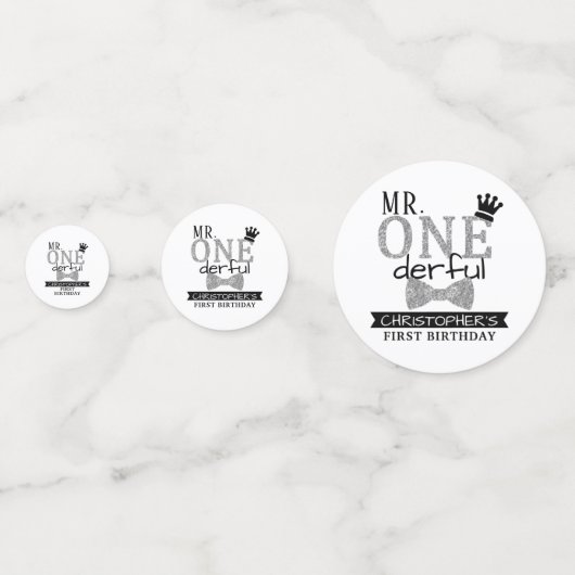 Mr. ONEderful 1st誕生日パーティー写真 コンフェッティ (正面)