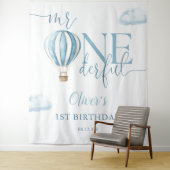 Mr. Onederful Balloon 1st Birthday Photo Backdrop タペストリー (インサイチュ)