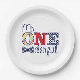 Mr. ONEderful Birthday Party -紙プレート9" ペーパープレート