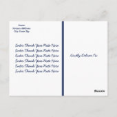 Mr. Onederful Blueと金ゴールドありがとうポストカード ポストカード (裏面)