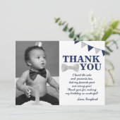 Mr. Onederful BlueとSilverの最初の誕生日写真 サンキューカード (スタンド正面)