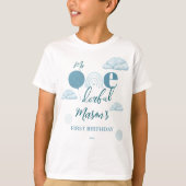 Mr Onederful Blue Sky Cloud Boho First Birthday Tシャツ (正面)