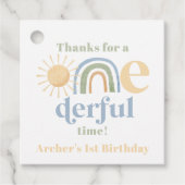Mr. Onederful Boys 1st Birthdayありがとうラベル フェイバータグ (正面)