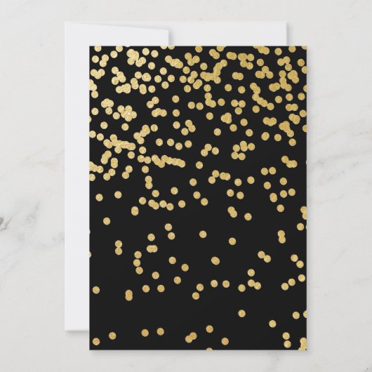 Mr Onederful Invitation Black and Gold 招待状 (裏面)