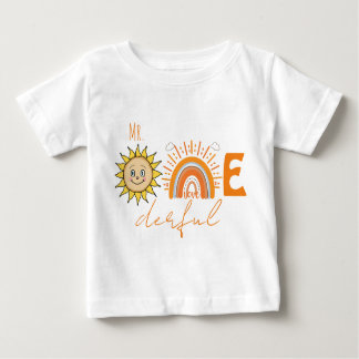 Mr.Onederful Rainbow and Sunパーティーベビー1st Birthd ベビーTシャツ