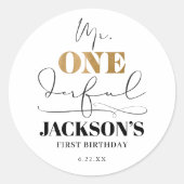 Mr. Onederful Stickers ラウンドシール (正面)