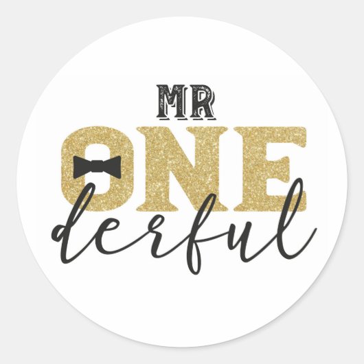 Mr. Onederful Stickers ラウンドシール (正面)