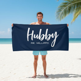 Mr or Mrs Beach Personalized Beach Towels ビーチタオル