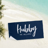 Mr or Mrs Beach Personalized Beach Towels ビーチタオル