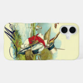MR PELICAN FISHING MONOGラム,クリーム iPhoneケース (裏面横)