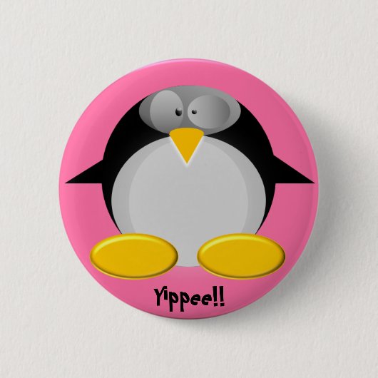 Mr.Penguin ...... Yippee!!! 缶バッジ (正面)