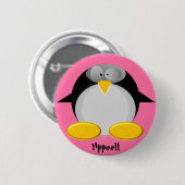 Mr.Penguin ...... Yippee!!! 缶バッジ (正面&裏面)