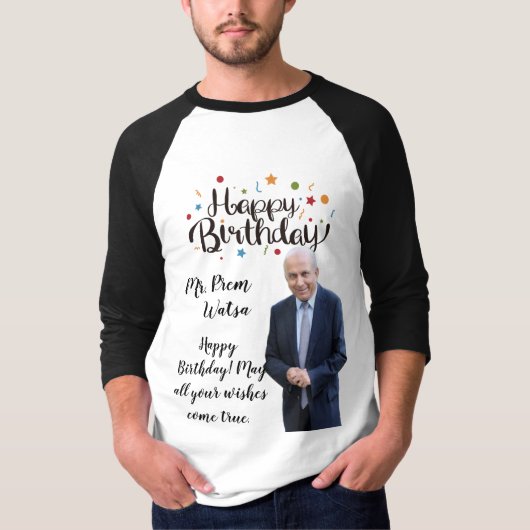 Mr.prem watseハッピーバースデー2プリントTシャツ Tシャツ (正面)