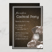 Mr. Pug & Wineカクテル&ワインパーティの招待状 招待状 (正面/裏面)