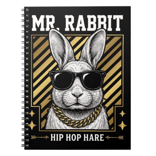 Mr. Rabbit ヒップホップ ハーレー トート ノートブック (正面)