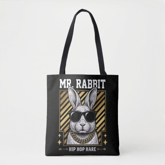 Mr Rabbit Hip Hop Hare Tote トートバッグ (正面)